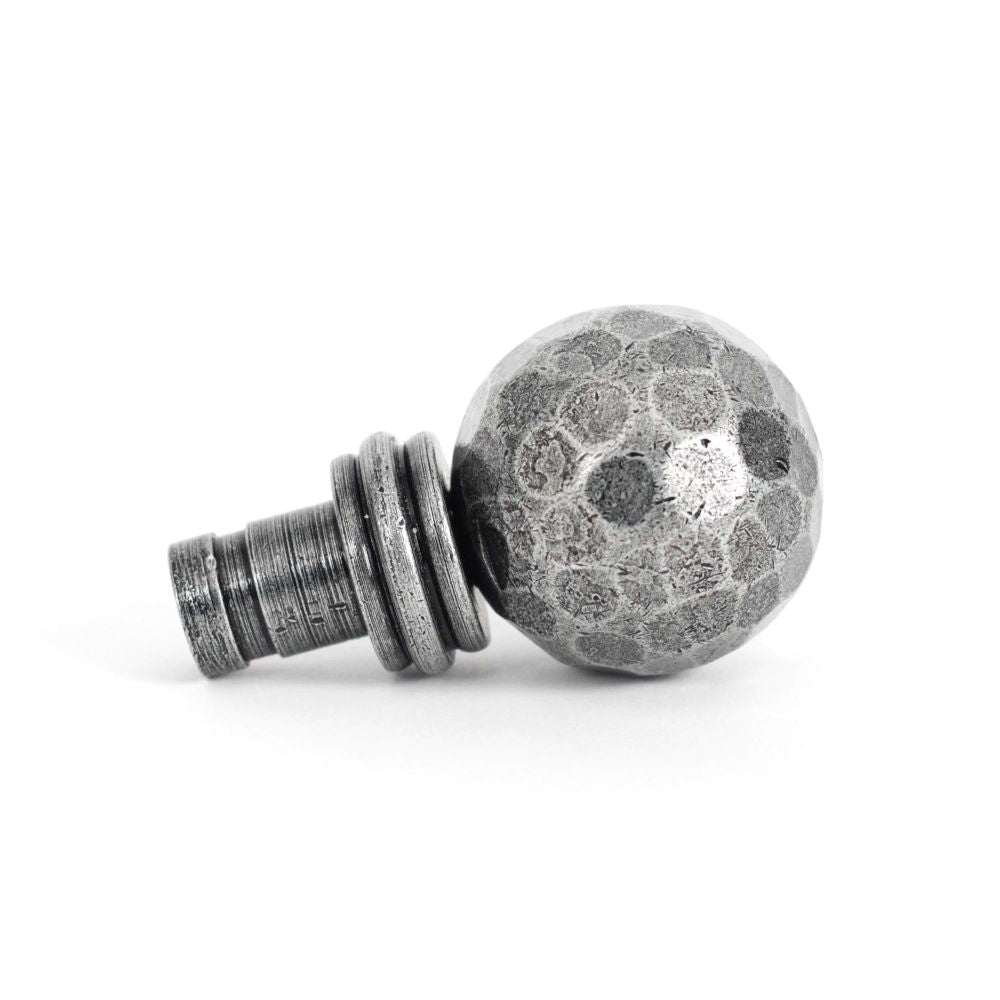 From The Anvil - Pewter Hammered Ball Curtain Finial (pair) | Sku. 33397 | Trade Door Handles.