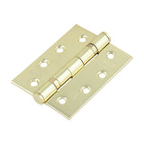 This is an image of Timco - Grade 13 Fire Door Hinges - Electro Brass Stainless Steel 101 x 76 x 3 (1 Pairs Box) 334027
