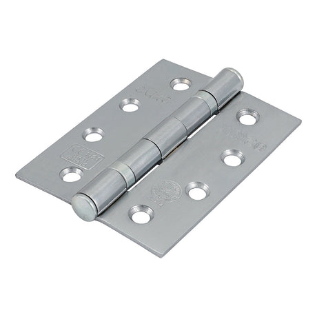 This is an image of Timco - Grade 11 Ball Bearing Fire Door Hinges - Satin Chrome 101 x 76 x 2.6 (1 Pairs TIMbag) 334040P