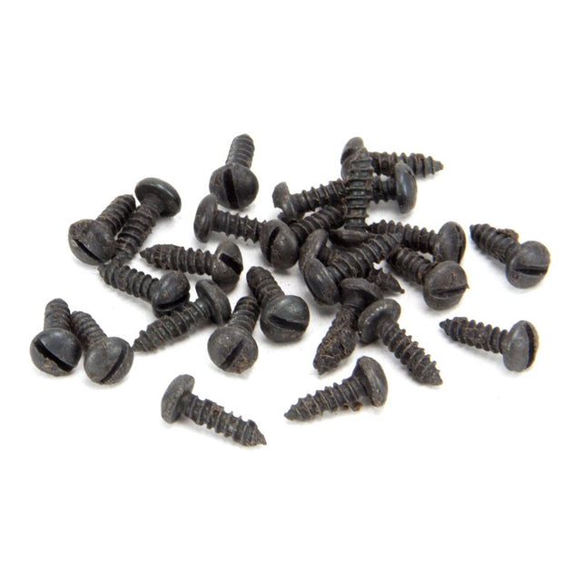 From The Anvil - Beeswax 6 x 1/2" Round Head Screws (25) | Sku. 33404 | Trade Door Handles.