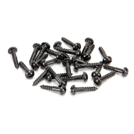 From The Anvil - Black 8 x 3/4" Round Head Screws (25) | Sku. 33414 | Trade Door Handles.