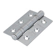 This is an image of Timco - Grade 7 Ball Bearing Fire Door Hinges - Polished Chrome 76 x 50 x 2.0 (1 Pairs TIMpac) 334159P