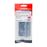 This is an image of Timco - Grade 7 Ball Bearing Fire Door Hinges - Polished Chrome 76 x 50 x 2.0 (1 Pairs TIMpac) 334159P