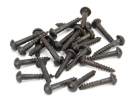 From The Anvil - Beeswax 8x1" Round Head Screws (25) | Sku. 33415 | Trade Door Handles.
