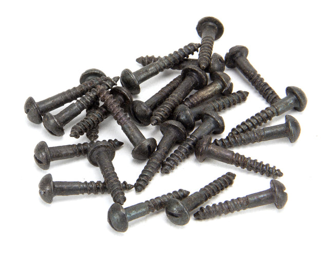From The Anvil - Beeswax 8x1" Round Head Screws (25) | Sku. 33415 | Trade Door Handles.