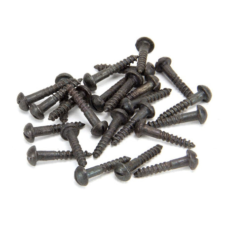From The Anvil - Beeswax 8x1" Round Head Screws (25) | Sku. 33415 | Trade Door Handles.