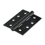 This is an image of Timco - Grade 13 Fire Door Hinges - Matt Black Stainless Steel 101 x 76 x 3 (1 Pairs Blister Pack) 334161