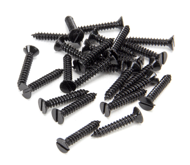 From The Anvil - Black 8 x 1" Countersunk Screws (25) | Sku. 33417 | Trade Door Handles.