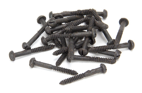 From The Anvil - Beeswax 10 x 1 1/2" Round Head Screws (25) | Sku. 33419 | Trade Door Handles.