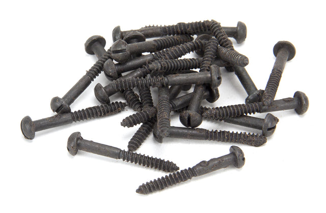 From The Anvil - Beeswax 10 x 1 1/2" Round Head Screws (25) | Sku. 33419 | Trade Door Handles.