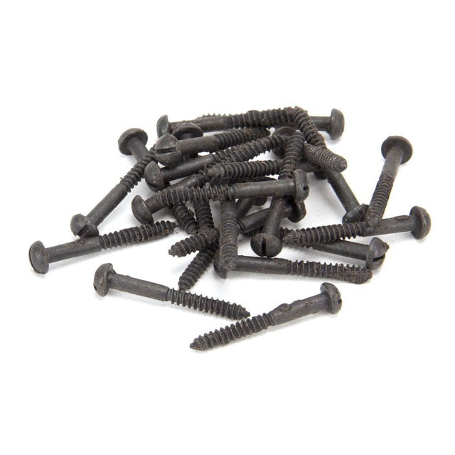 From The Anvil - Beeswax 10 x 1 1/2" Round Head Screws (25) | Sku. 33419 | Trade Door Handles.