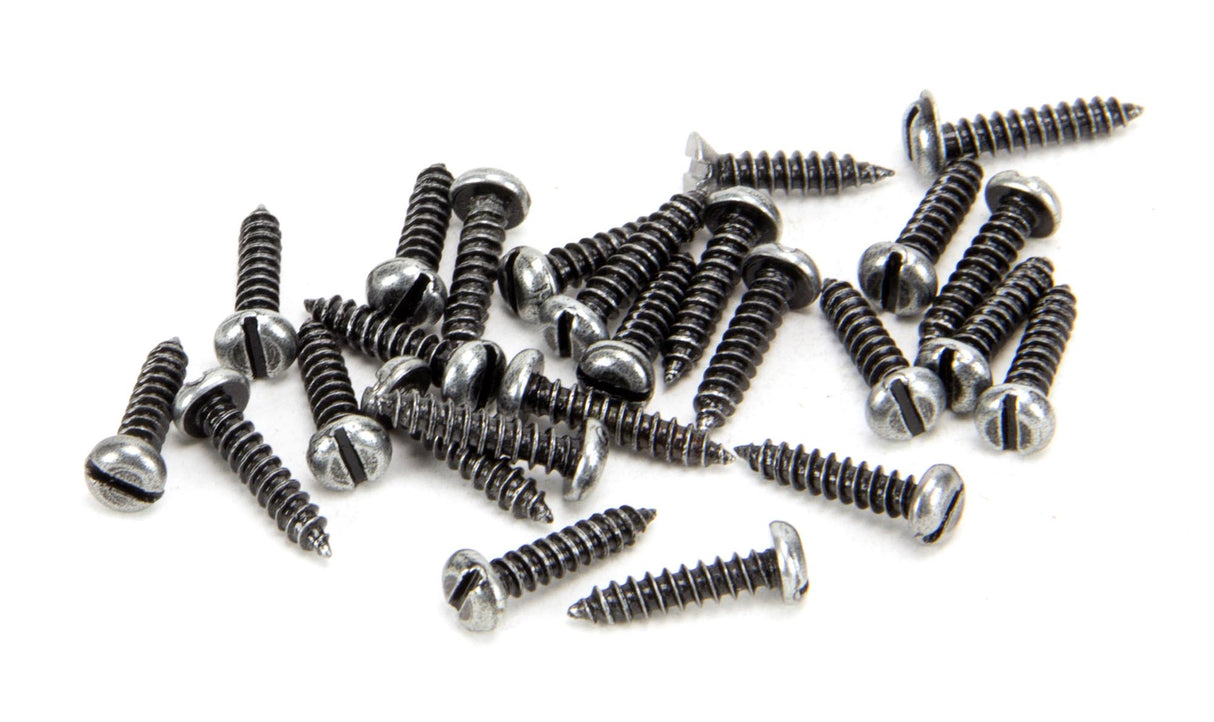 From The Anvil - Pewter 4 x 1/2" Round Head Screws (25) | Sku. 33421 | Trade Door Handles.