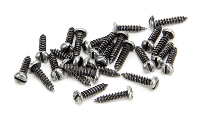 From The Anvil - Pewter 4 x 1/2" Round Head Screws (25) | Sku. 33421 | Trade Door Handles.