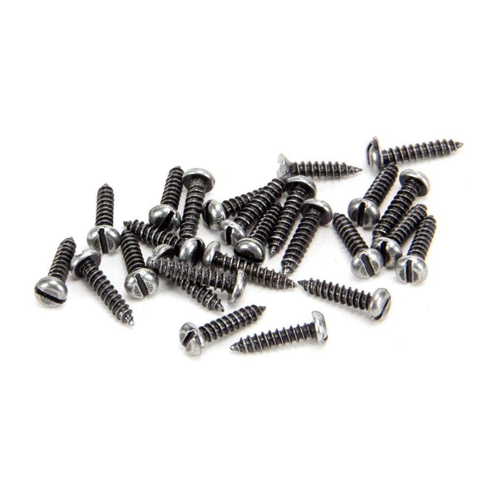 From The Anvil - Pewter 4 x 1/2" Round Head Screws (25) | Sku. 33421 | Trade Door Handles.