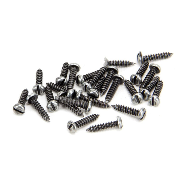 From The Anvil - Pewter 4 x 1/2" Round Head Screws (25) | Sku. 33421 | Trade Door Handles.