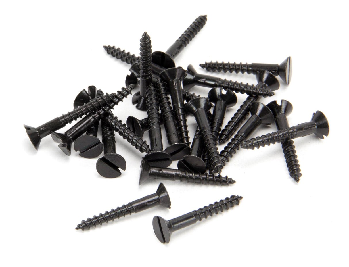 From The Anvil - Black 6 x 1" Countersunk Screws (25) | Sku. 33422 | Trade Door Handles.