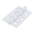 This is an image of Timco - Grade 7 Fire Door Hinges - Epoxy White 76 x 50 x 2.0 (1 Pairs Box) 334267
