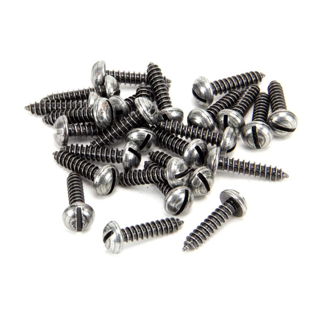 From The Anvil - Pewter 8 x 3/4" Round Head Screws (25) | Sku. 33431 | Trade Door Handles.