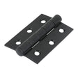 This is an image of Timco - Grade 7 Ball Bearing Fire Door Hinges - Epoxy Black 76 x 50 x 2.0 (1 Pairs TIMpac) 334321P