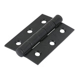 This is an image of Timco - Grade 7 Ball Bearing Fire Door Hinges - Epoxy Black 76 x 50 x 2.0 (1 Pairs TIMpac) 334321P