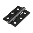 This is an image of Timco - Grade 7 Fire Door Hinges - Epoxy Black 76 x 50 x 2.0 (1 Pairs Box) 334321