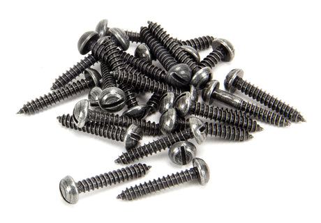 From The Anvil - Pewter 8 x 1" Round Head Screws (25) | Sku. 33433 | Trade Door Handles.