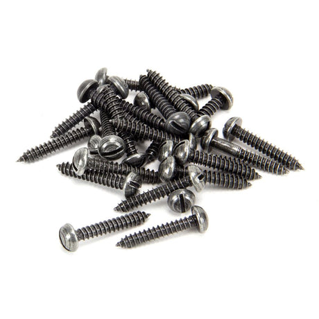 From The Anvil - Pewter 8 x 1" Round Head Screws (25) | Sku. 33433 | Trade Door Handles.