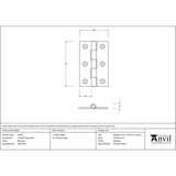 From The Anvil - Beeswax 3" Butt Hinge (pair) | Sku. 33436 | Trade Door Handles.