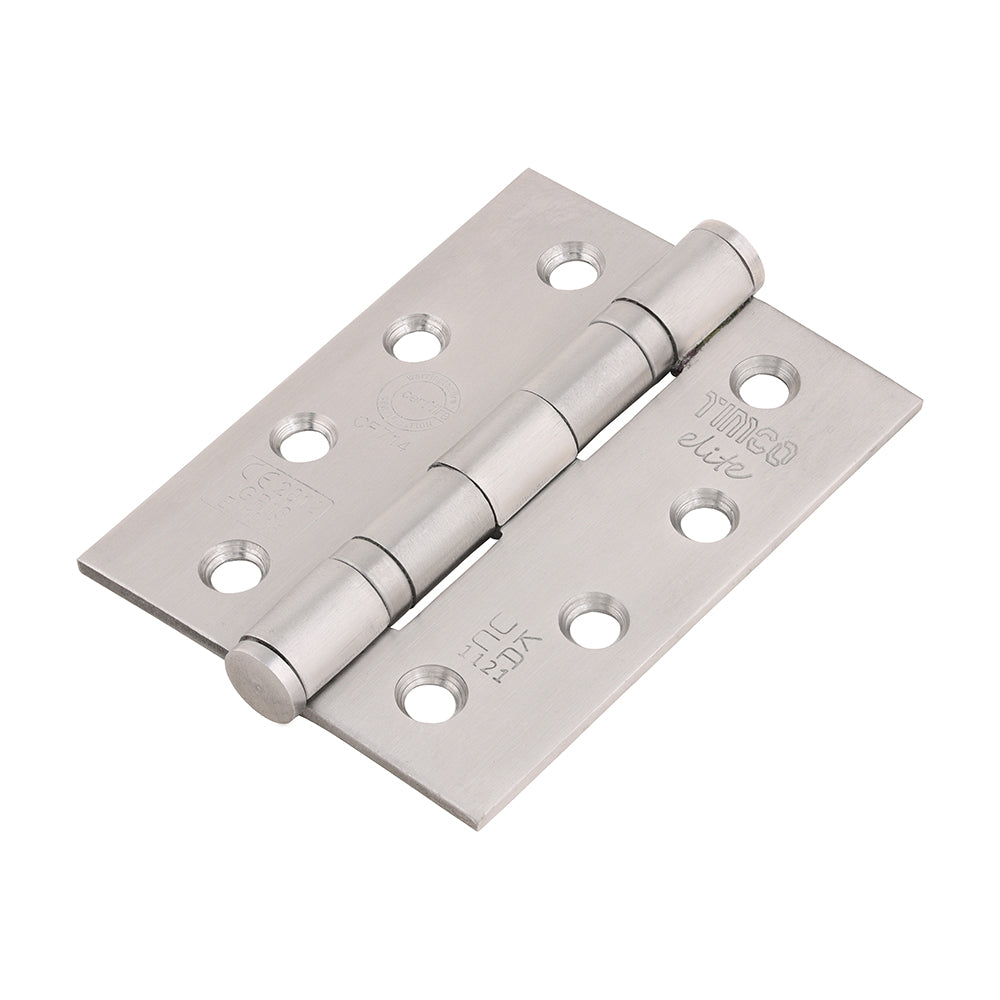 This is an image of Timco - Grade 13 Fire Door Hinges - Satin Stainless Steel 101 x 76 x 3 (1.5 Pairs Box) 334519