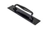 From The Anvil - Black Pull Handle on Backplate | Sku. 33466 | Trade Door Handles.