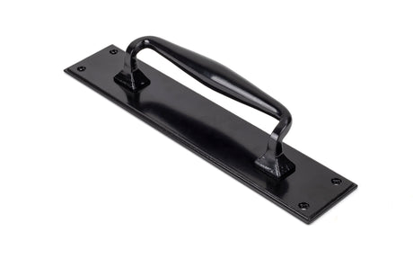 From The Anvil - Black Pull Handle on Backplate | Sku. 33466 | Trade Door Handles.
