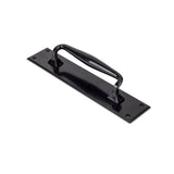 From The Anvil - Black Pull Handle on Backplate | Sku. 33466 | Trade Door Handles.