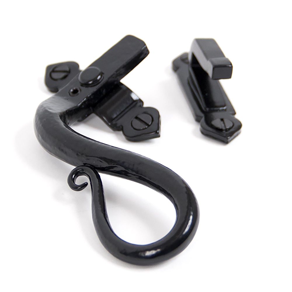 From The Anvil - Black Locking Shepherd's Crook Fastener - LH | Sku. 33468 | Trade Door Handles.
