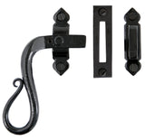 From The Anvil - Black Locking Shepherd's Crook Fastener - LH | Sku. 33468 | Trade Door Handles.