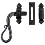 From The Anvil - Black Locking Shepherd's Crook Fastener - LH | Sku. 33468 | Trade Door Handles.