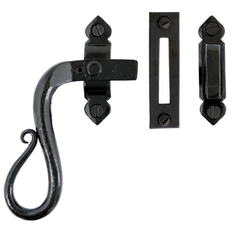 From The Anvil - Black Locking Shepherd's Crook Fastener - LH | Sku. 33468 | Trade Door Handles.