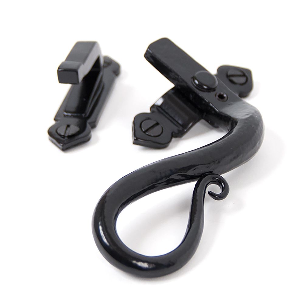 From The Anvil - Black Locking Shepherd's Crook Fastener - RH | Sku. 33469 | Trade Door Handles.
