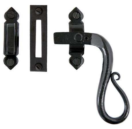From The Anvil - Black Locking Shepherd's Crook Fastener - RH | Sku. 33469 | Trade Door Handles.