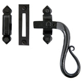 From The Anvil - Black Locking Shepherd's Crook Fastener - RH | Sku. 33469 | Trade Door Handles.