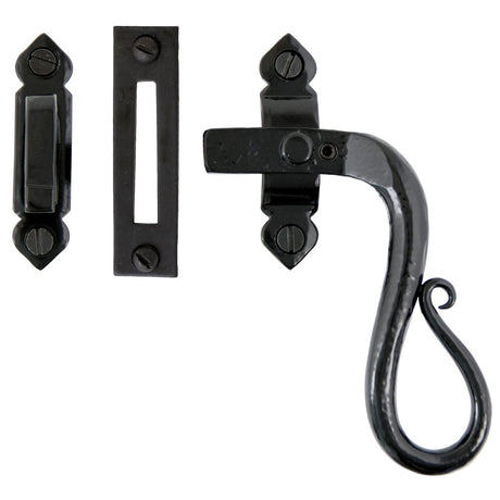 From The Anvil - Black Locking Shepherd's Crook Fastener - RH | Sku. 33469 | Trade Door Handles.