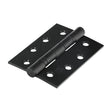 This is an image of Timco - Grade 13 Fire Door Hinges - Matt Black Stainless Steel 101 x 76 x 3 (1.5 Pairs Blister Pack) 334741