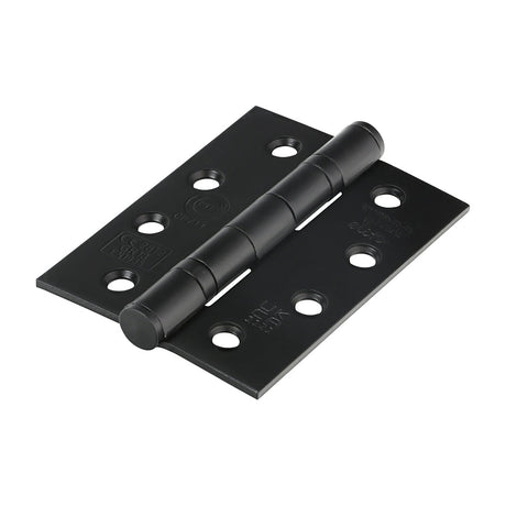 This is an image of Timco - Grade 13 Fire Door Hinges - Matt Black Stainless Steel 101 x 76 x 3 (1.5 Pairs Blister Pack) 334741