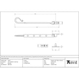 From The Anvil - Beeswax 10" Shepherd's Crook Stay | Sku. 33474 | Trade Door Handles.