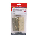 This is an image of Timco - Grade 11 Ball Bearing Fire Door Hinges - Electro Brass 101 x 76 x 2.6 (1 Pairs TIMbag) 334753P
