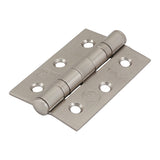 This is an image of Timco - Grade 7 Fire Door Hinges - Satin Nickel 76 x 50 x 2.0 (1 Pairs Box) 334789