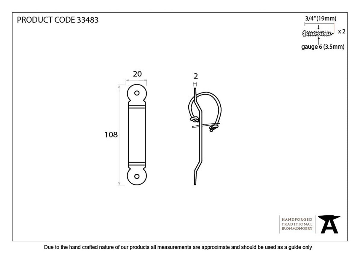 From The Anvil - Pewter Locking Penny End Screw on Staple | Sku. 33483 | Trade Door Handles.