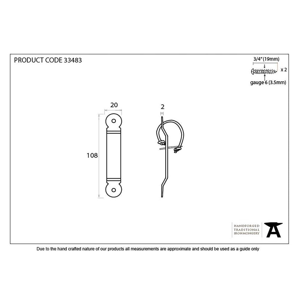 From The Anvil - Pewter Locking Penny End Screw on Staple | Sku. 33483 | Trade Door Handles.