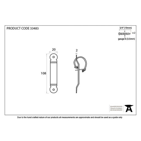 From The Anvil - Pewter Locking Penny End Screw on Staple | Sku. 33483 | Trade Door Handles.