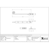 From The Anvil - Black 8" Cast Monkeytail Stay | Sku. 33484 | Trade Door Handles.