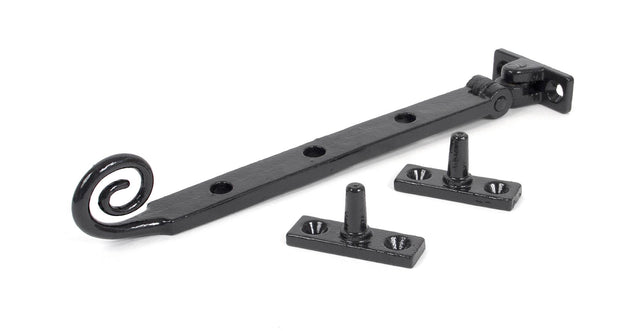 From The Anvil - Black 8" Cast Monkeytail Stay | Sku. 33484 | Trade Door Handles.